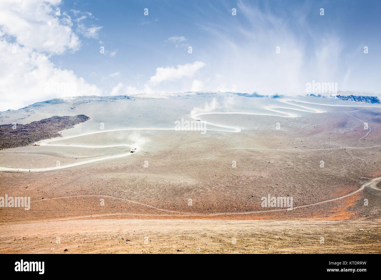 Vue sur le paysage volcanique autour de l'Etna, Sicile Banque D'Images