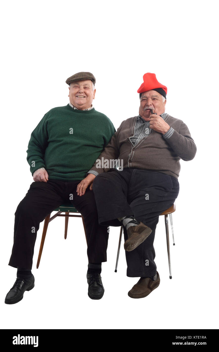 Deux hommes senior catalan Banque D'Images