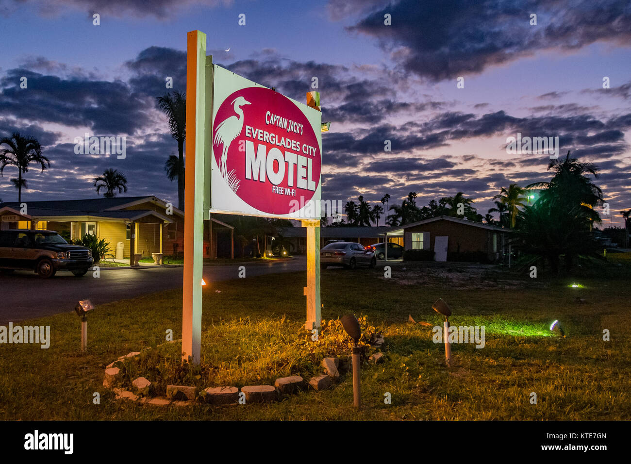 Un motel en bordure de route Banque D'Images