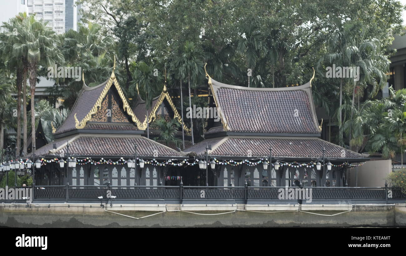 Rivière Chao Phraya avec une atmosphère enchanteresse Bangkok Thaïlande Banque D'Images