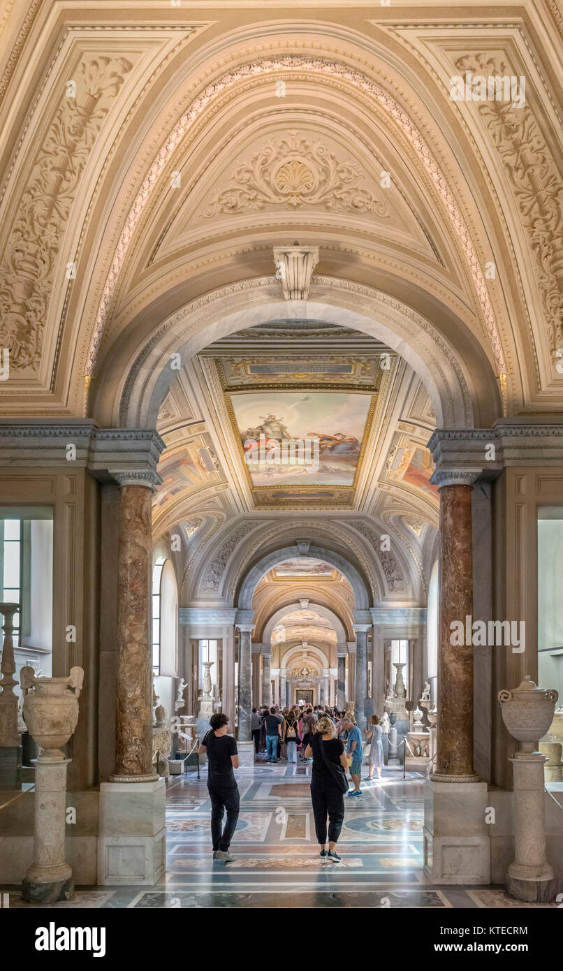 L'intérieur des Musées du Vatican, Vatican, Rome, Italie Banque D'Images
