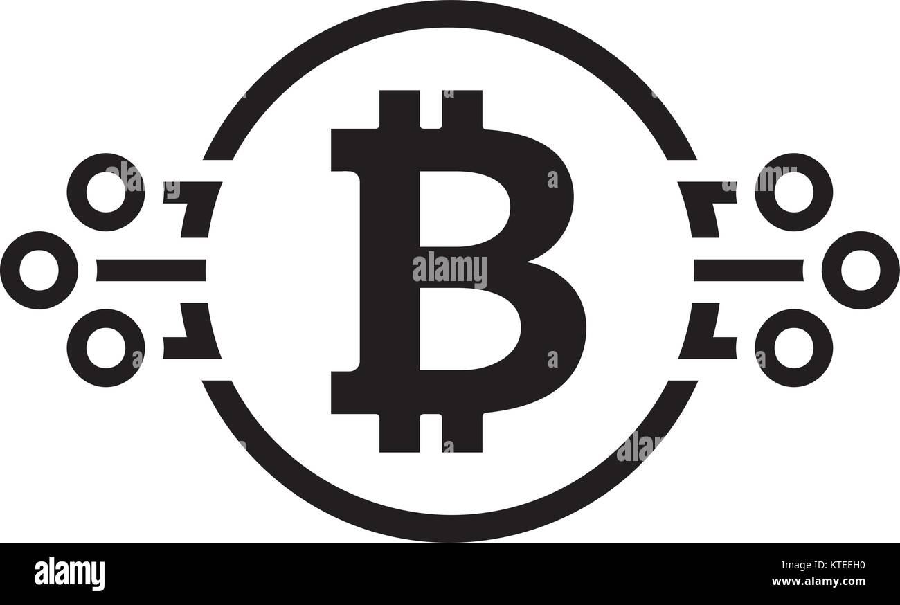 Icône Cryptocurrency Bitcoin. Illustration de Vecteur