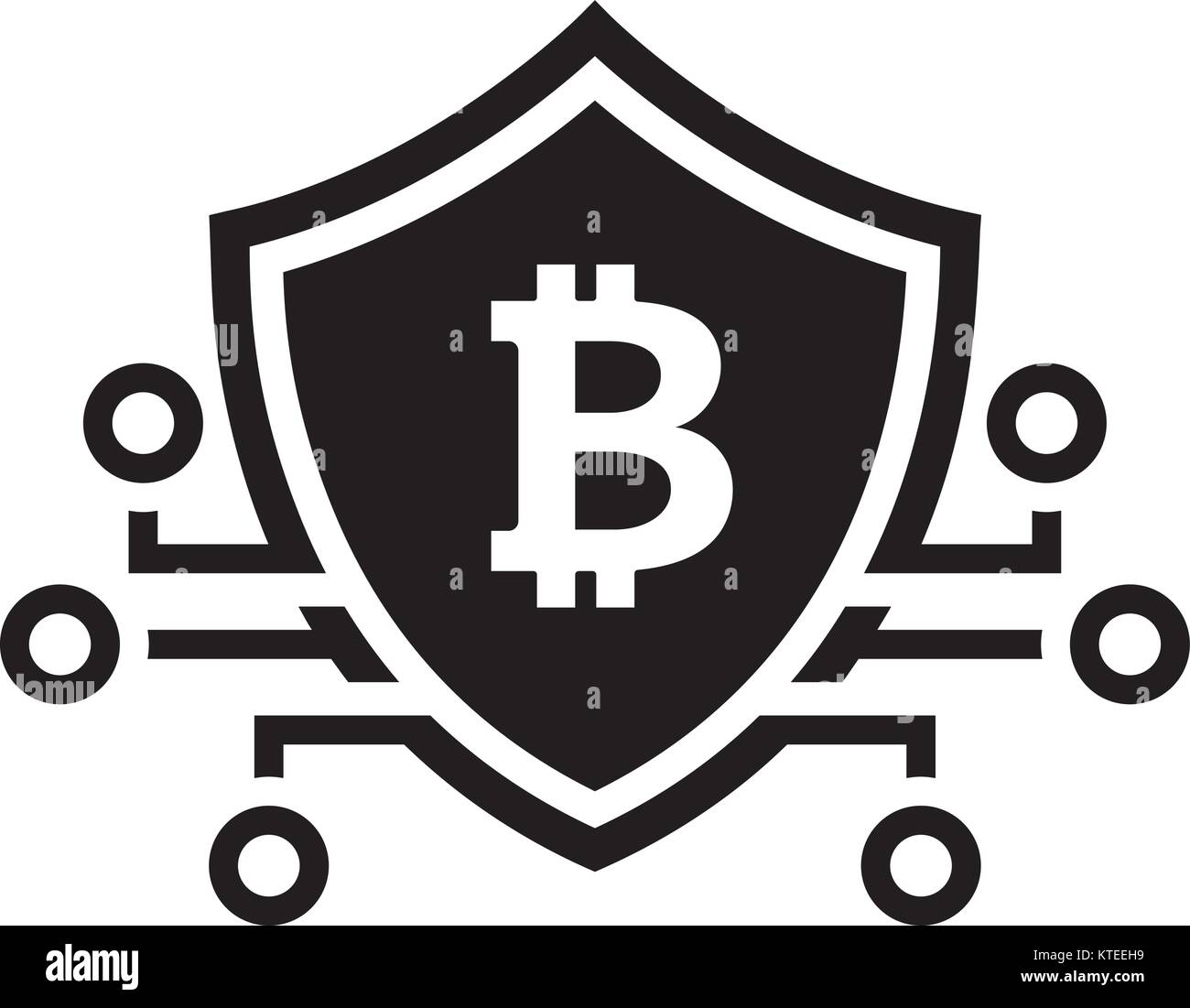 Devise Crypto Bitcoin Icône. Illustration de Vecteur