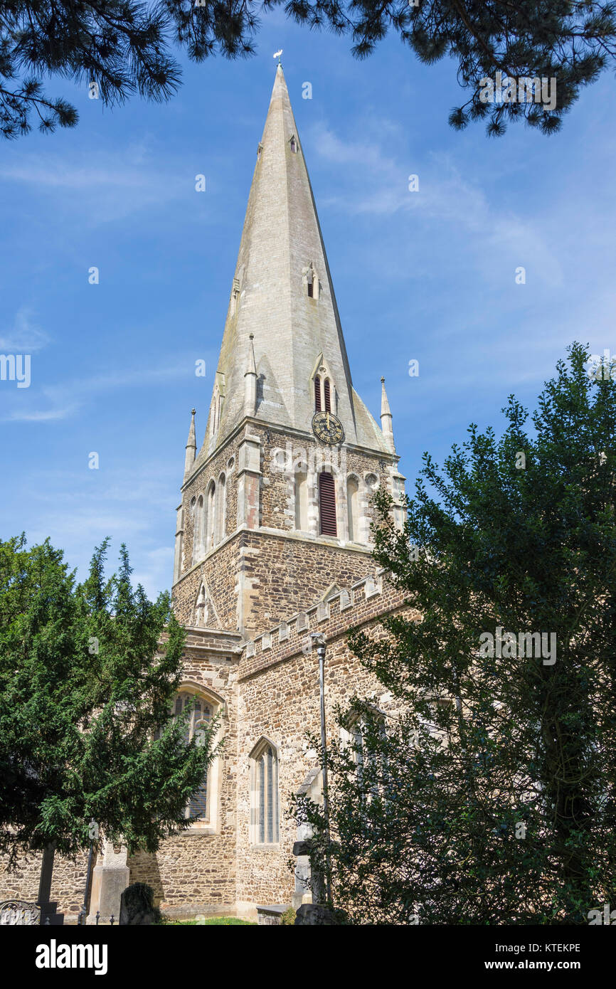 Tous les Saints de l'église paroissiale, Place de l'Église, Leighton Buzzard, Bedfordshire, England, United Kingdom Banque D'Images