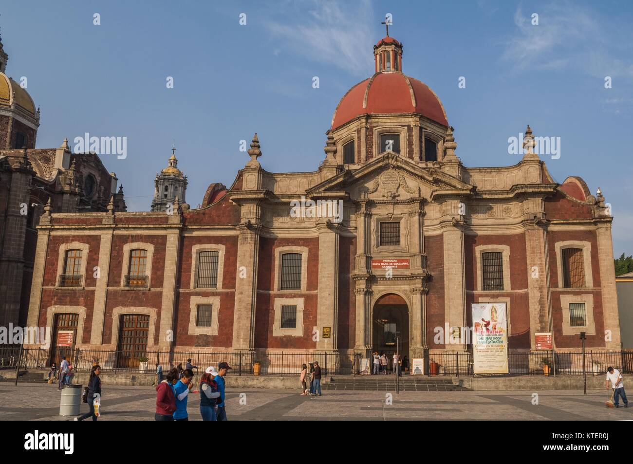 VILLA DE GUADALUPE, MEXICO, 02 décembre 2017 - Temple et Exconvent des Capucines. Banque D'Images