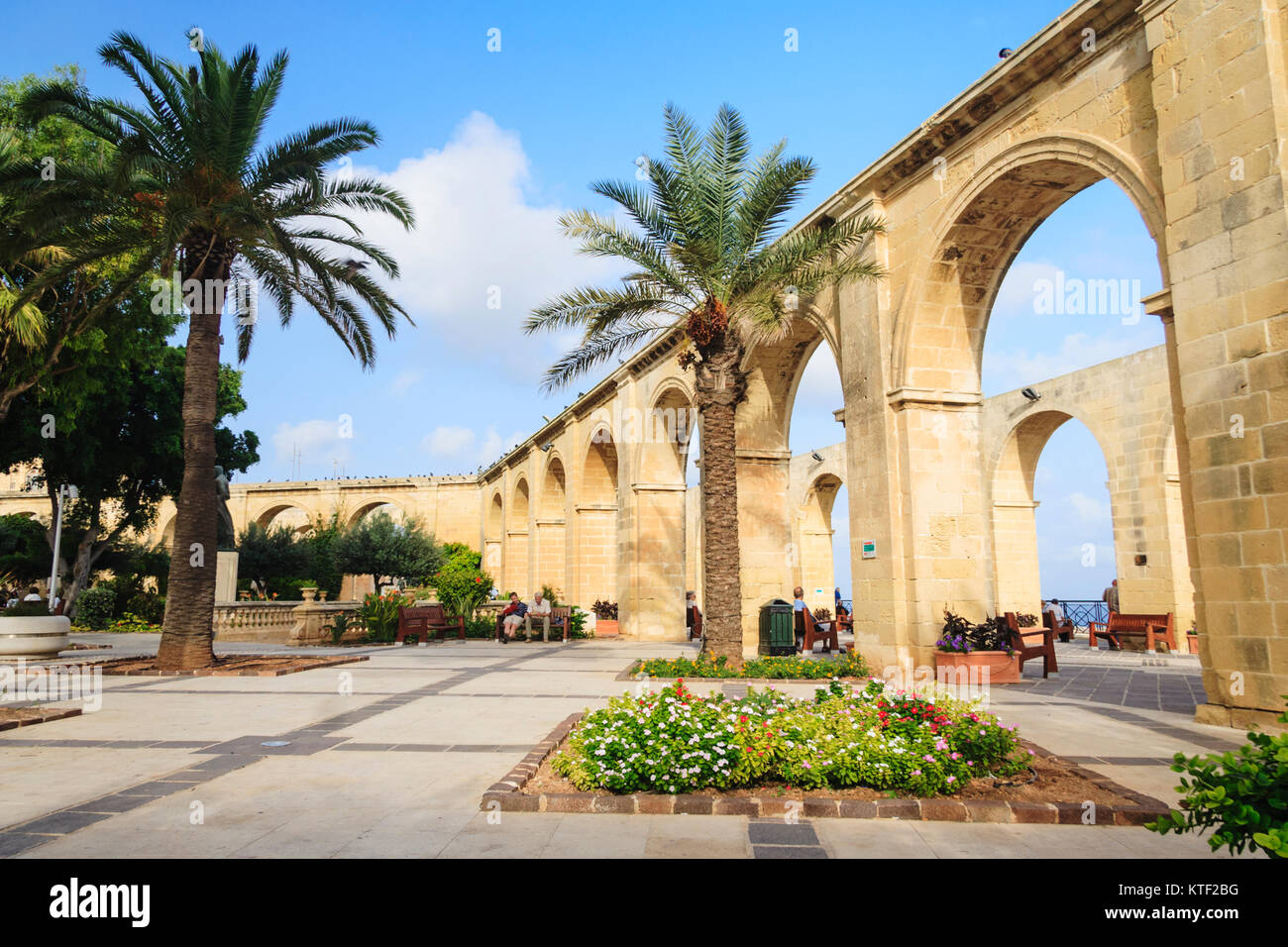 Jardins Barrakka supérieur, La Valette, Malte Banque D'Images