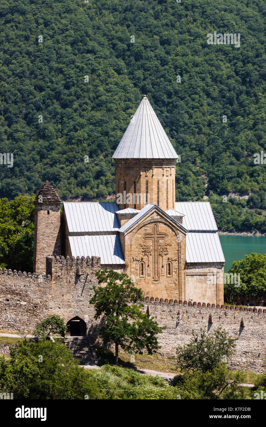 Église de l'Assomption, (Ghvtismshobeli) à la forteresse, la Géorgie Banque D'Images