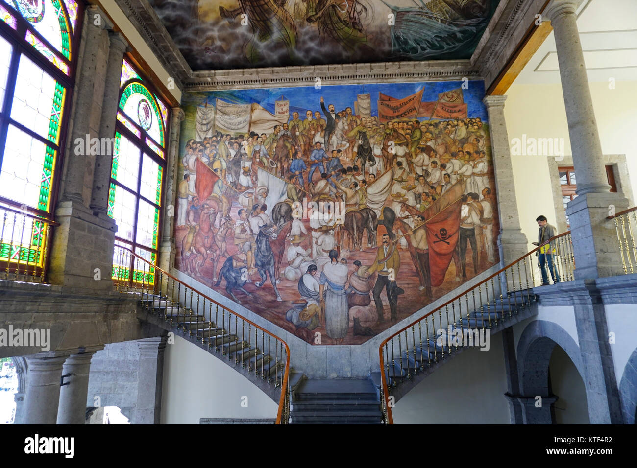 Musée national d'histoire à El Castillo de Chapultepec (château de Chapultepec), parc de Chapultepec, Mexico, Mexique. Banque D'Images