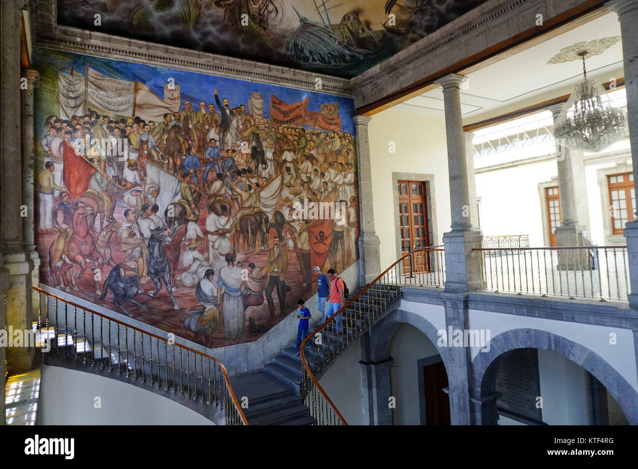 Musée national d'histoire à El Castillo de Chapultepec (château de Chapultepec), parc de Chapultepec, Mexico, Mexique. Banque D'Images