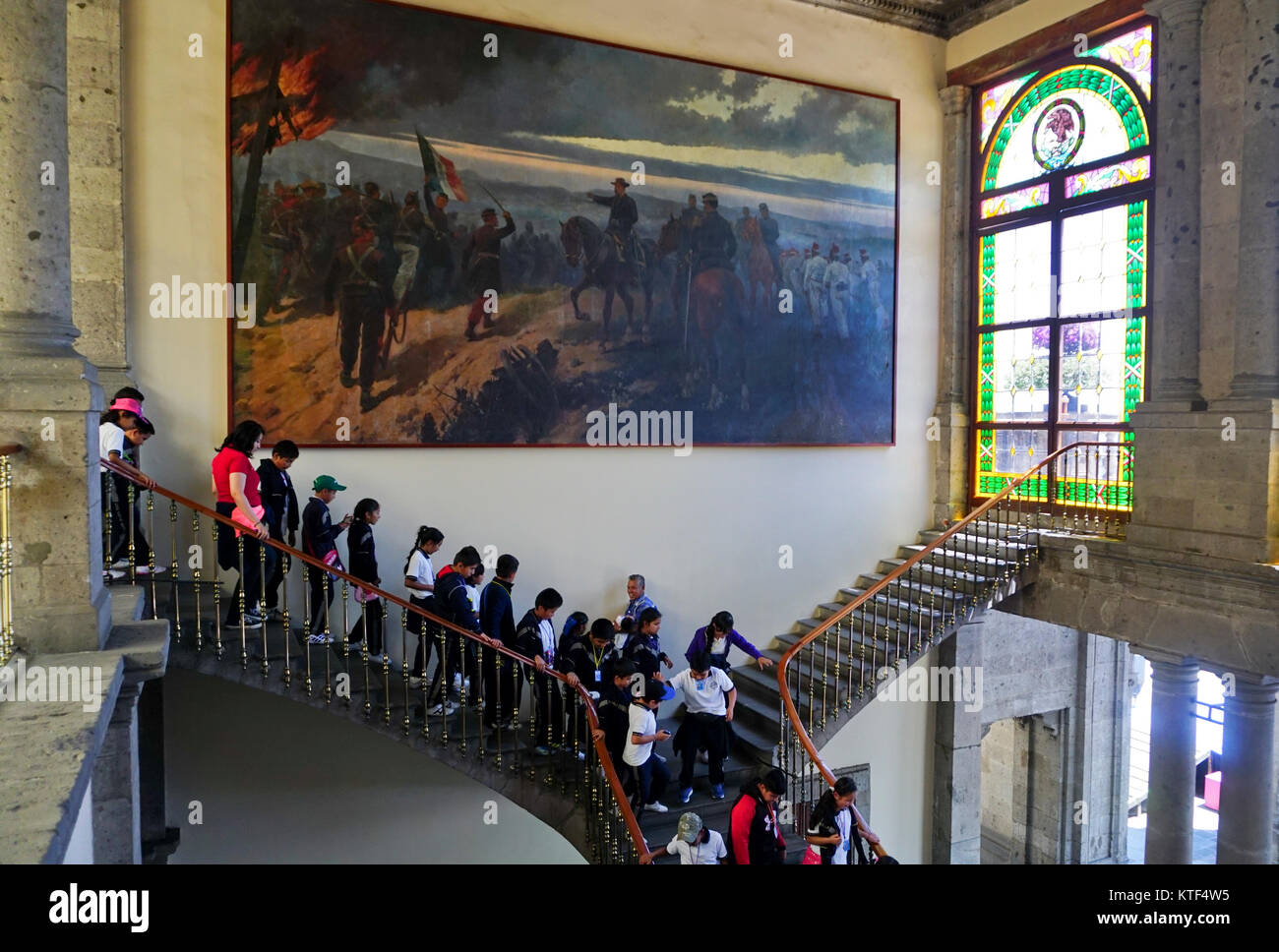 Musée national d'histoire à El Castillo de Chapultepec (château de Chapultepec), parc de Chapultepec, Mexico, Mexique. Banque D'Images