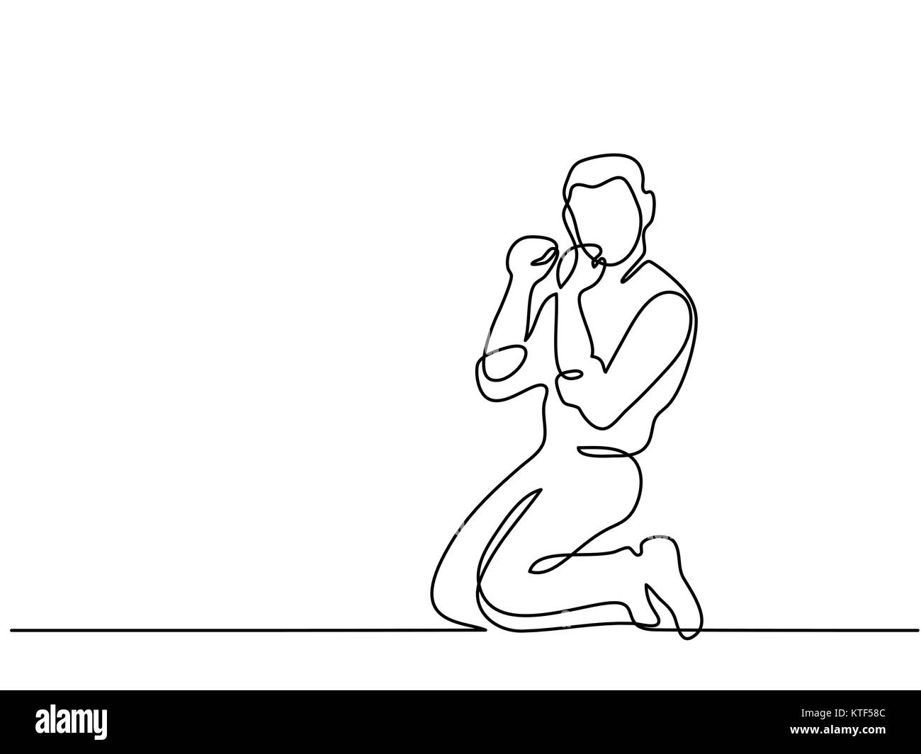 L'homme d'affaires célèbre ses succès sur ses genoux Illustration de Vecteur