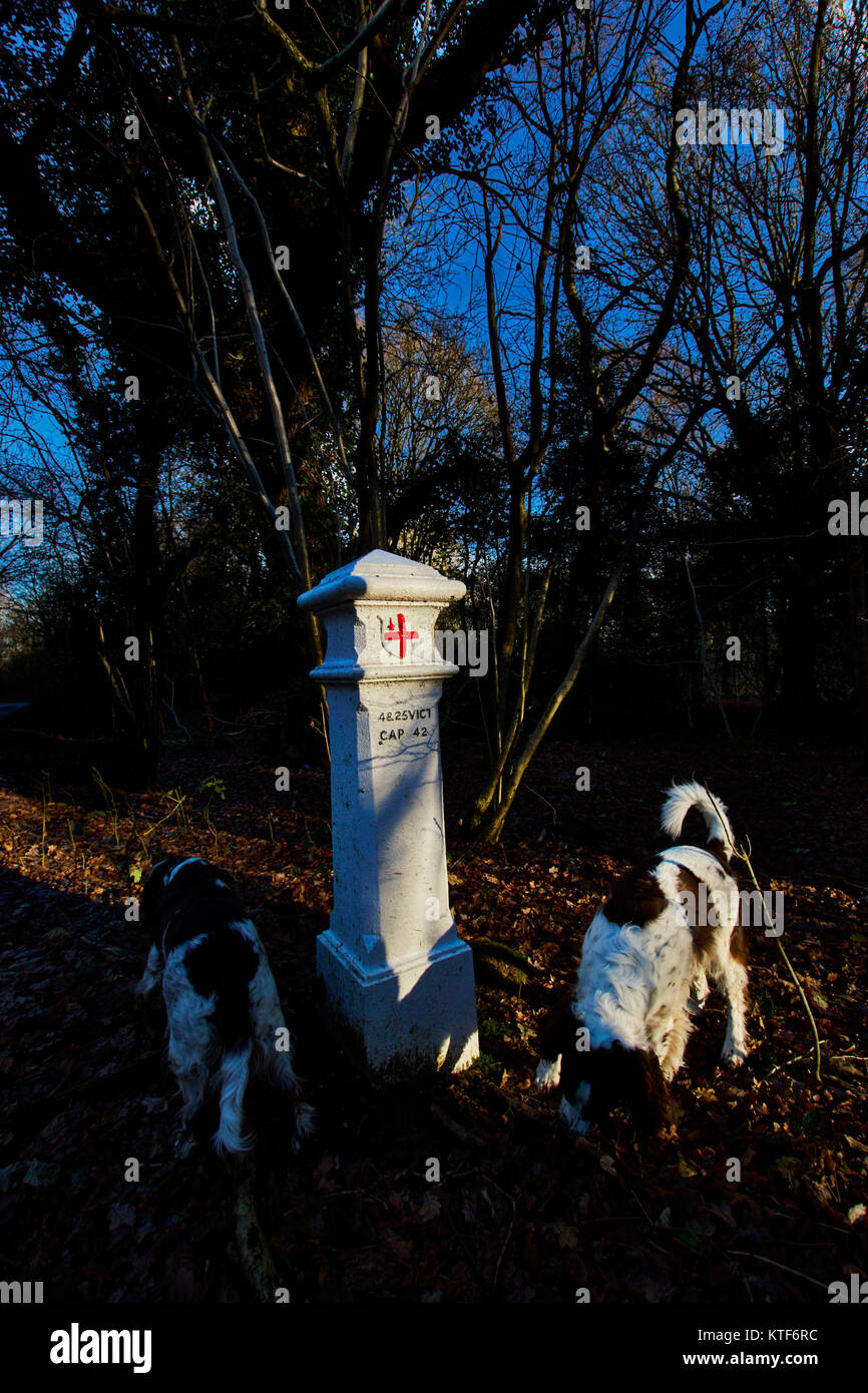 Bornage définissant les limites de l'impôt sur le charbon était dû Banque D'Images