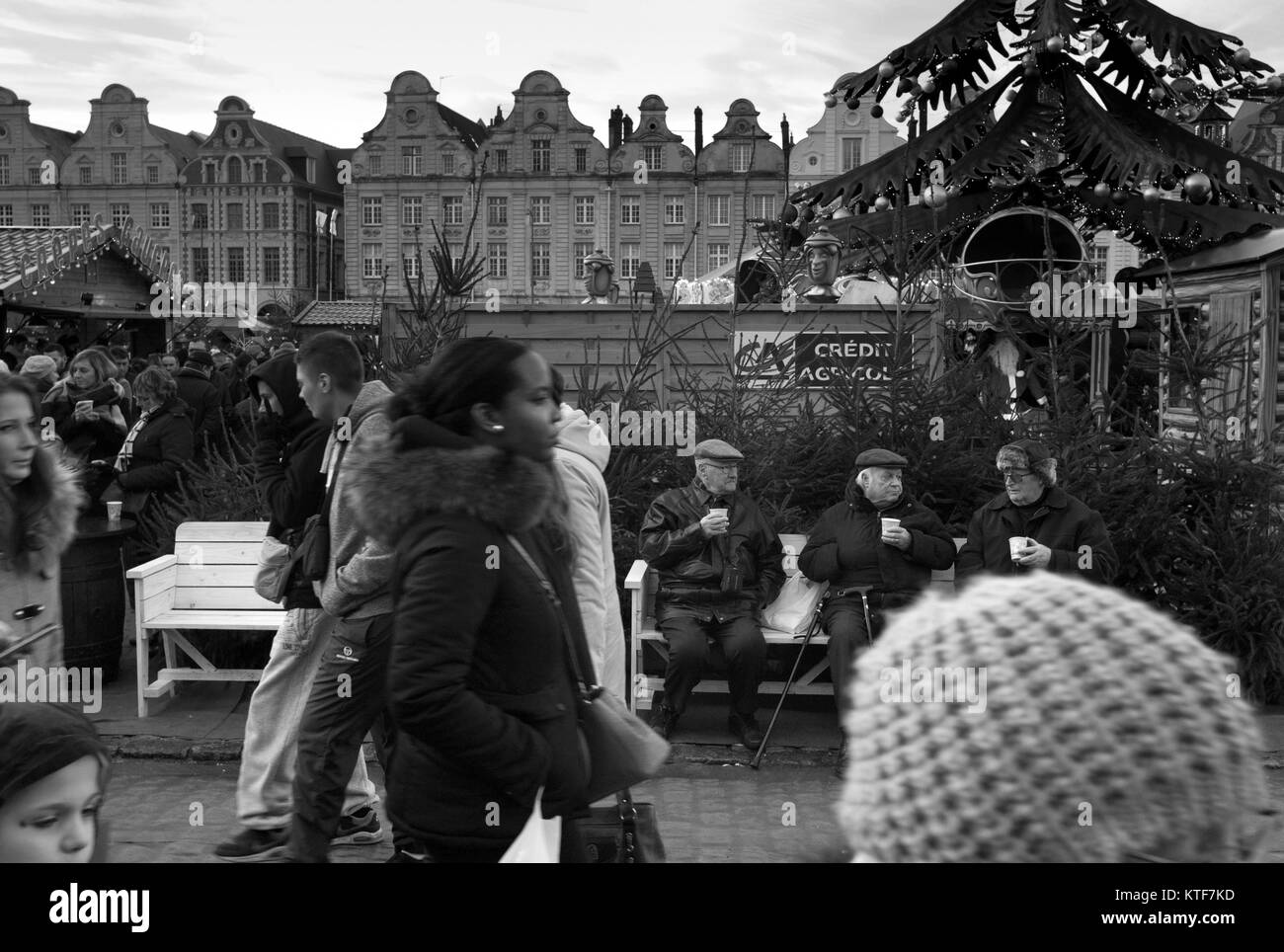 Marché de Noël d'Arras Banque D'Images