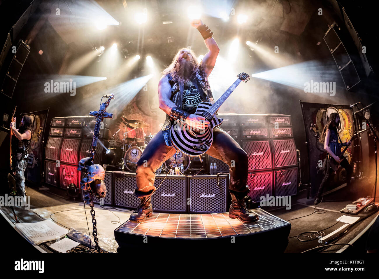 Le groupe Black Label Society effectue un concert live de la Rockefeller à Oslo. Ici band fondateur, chanteur et guitariste Zakk Wylde est vu sur scène. La Norvège, 03/03 2015. Banque D'Images