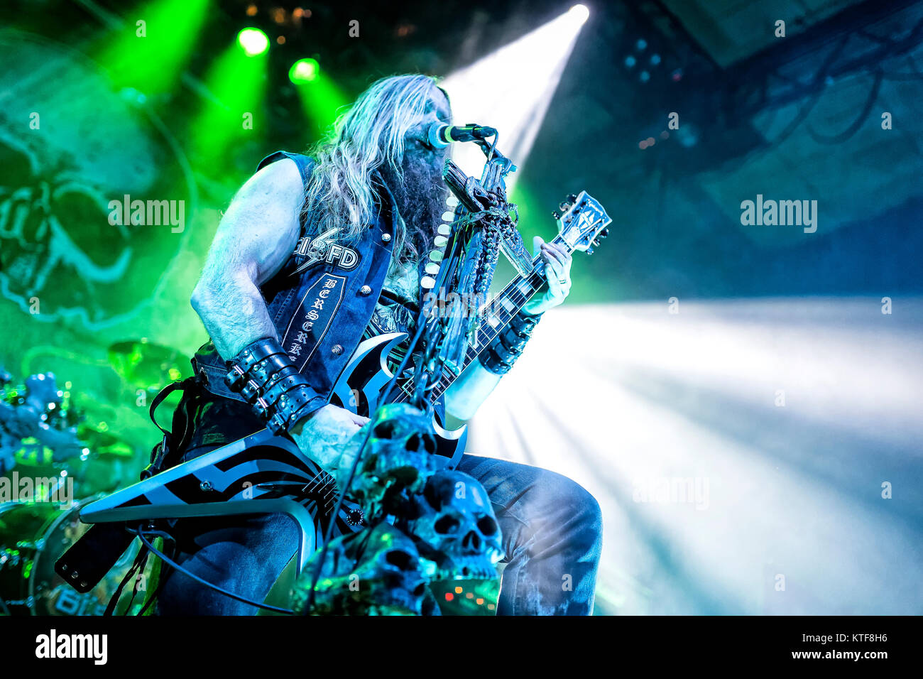 Le groupe Black Label Society effectue un concert live de la Rockefeller à Oslo. Ici band fondateur, chanteur et guitariste Zakk Wylde est vu sur scène. La Norvège, 03/03 2015. Banque D'Images