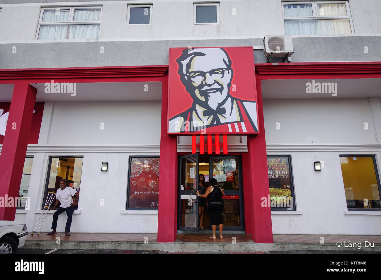 Mahebourg, Mauritius - Jan 3, 2017. Restaurant KFC au centre-ville de Mahebourg, Mauritius. L'Ile Maurice, une île de l'Océan Indien, est connu pour ses bea Banque D'Images