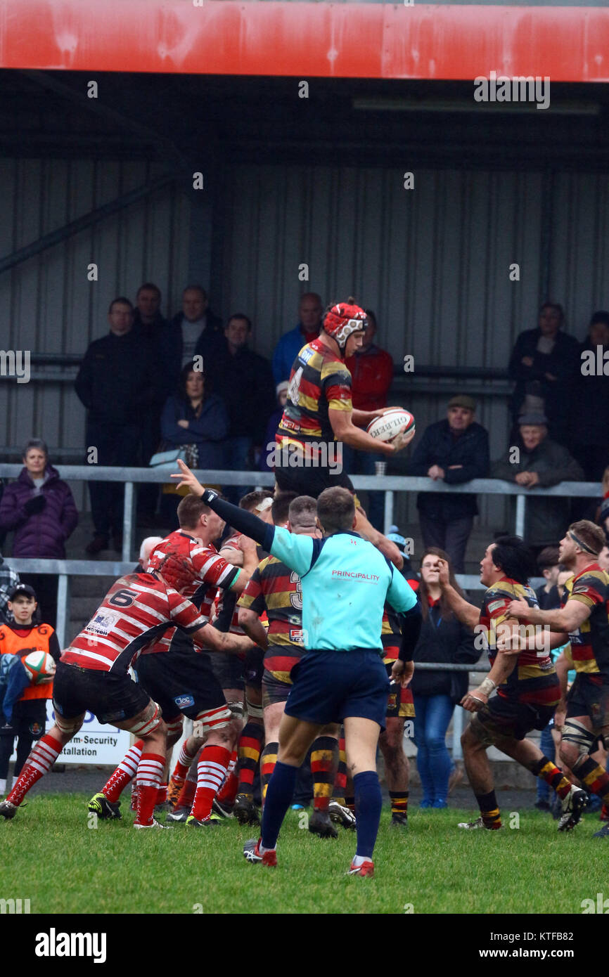 Llandovery RFC v Carmarthen Quins RFC Banque D'Images