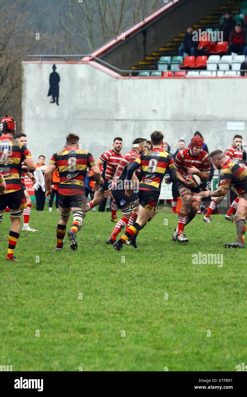 Llandovery RFC v Carmarthen Quins RFC Banque D'Images