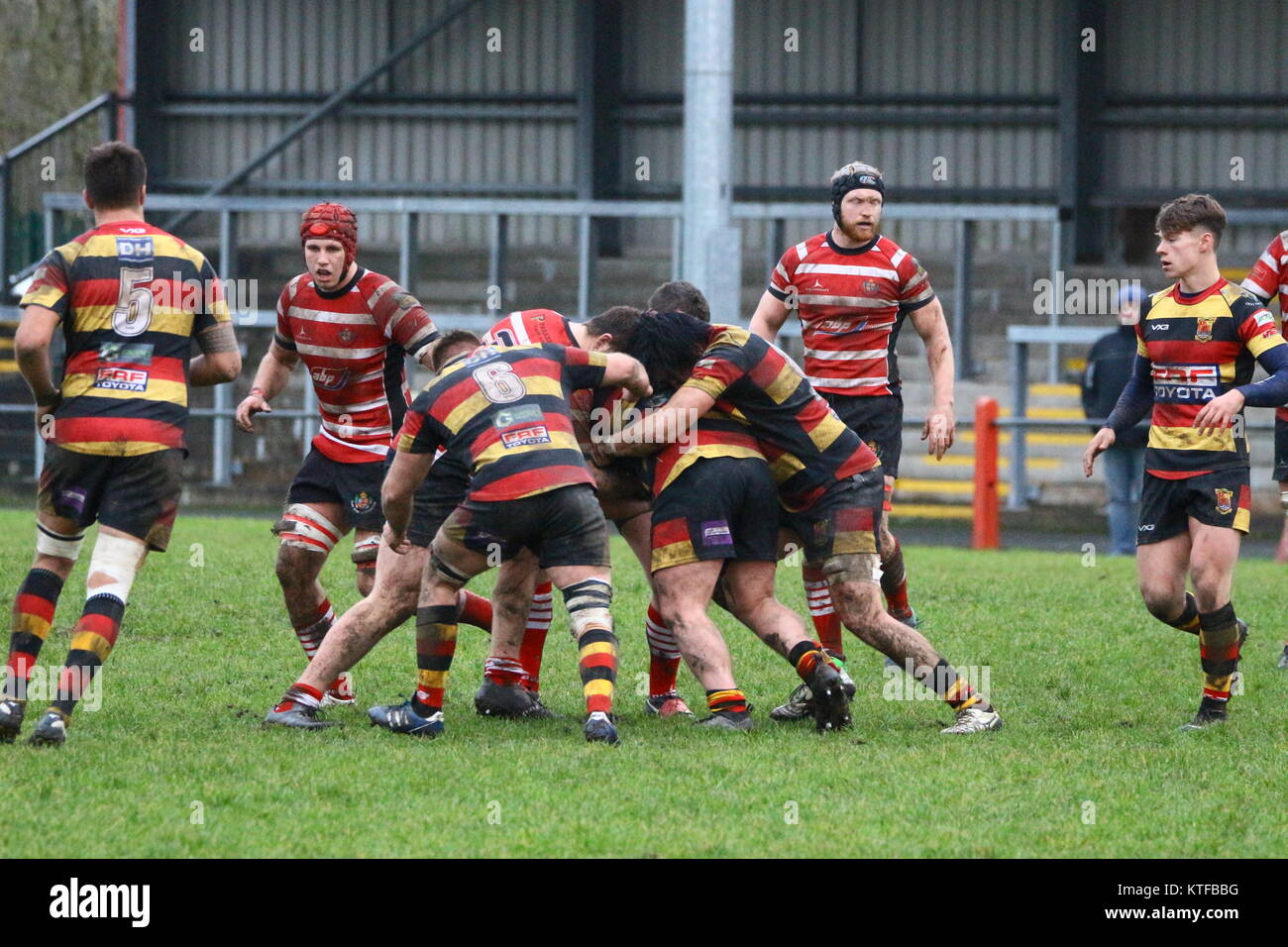 Llandovery RFC v Carmarthen Quins RFC Banque D'Images