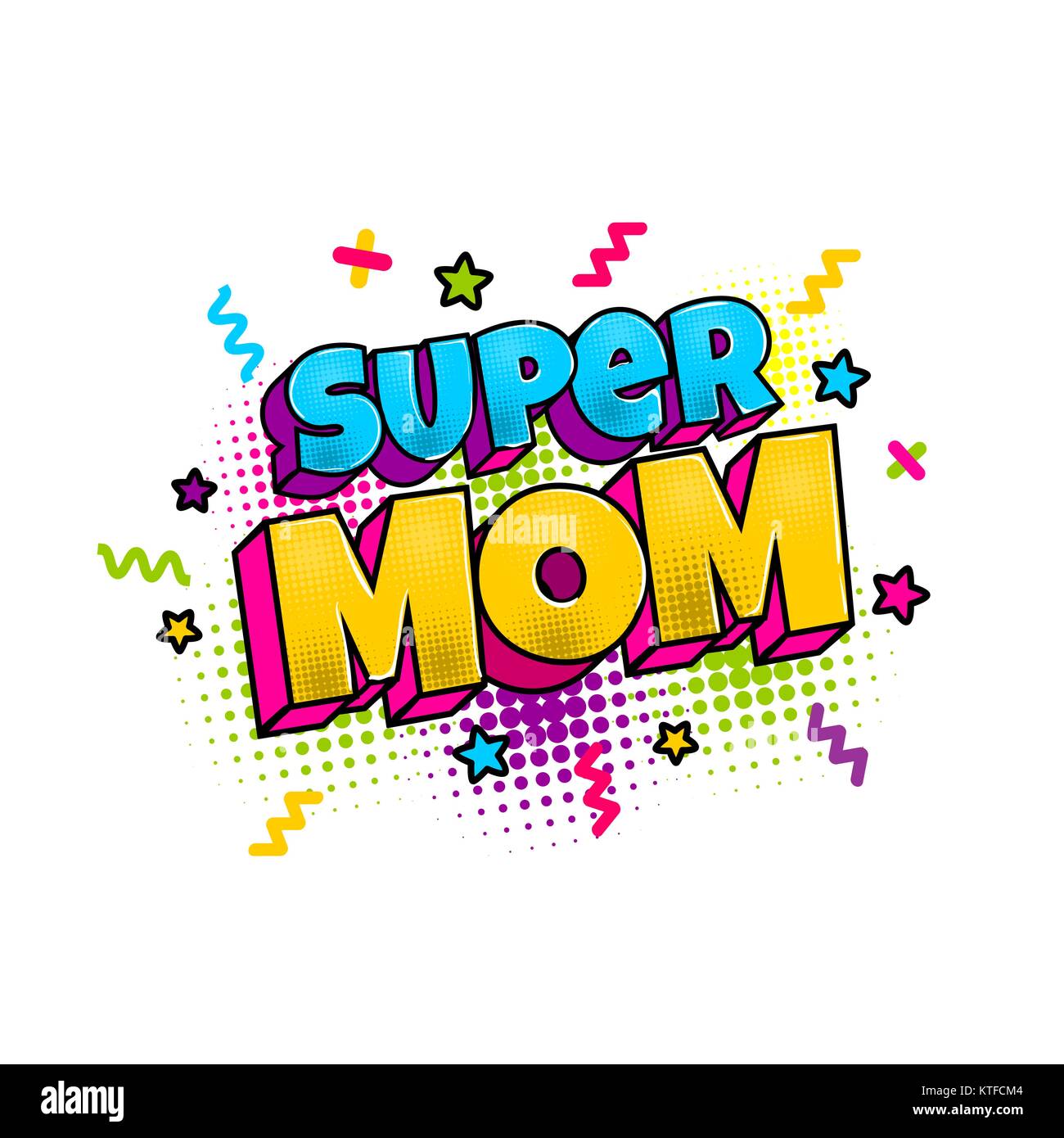 Carte de souhaits pour maman maman mère Illustration de Vecteur