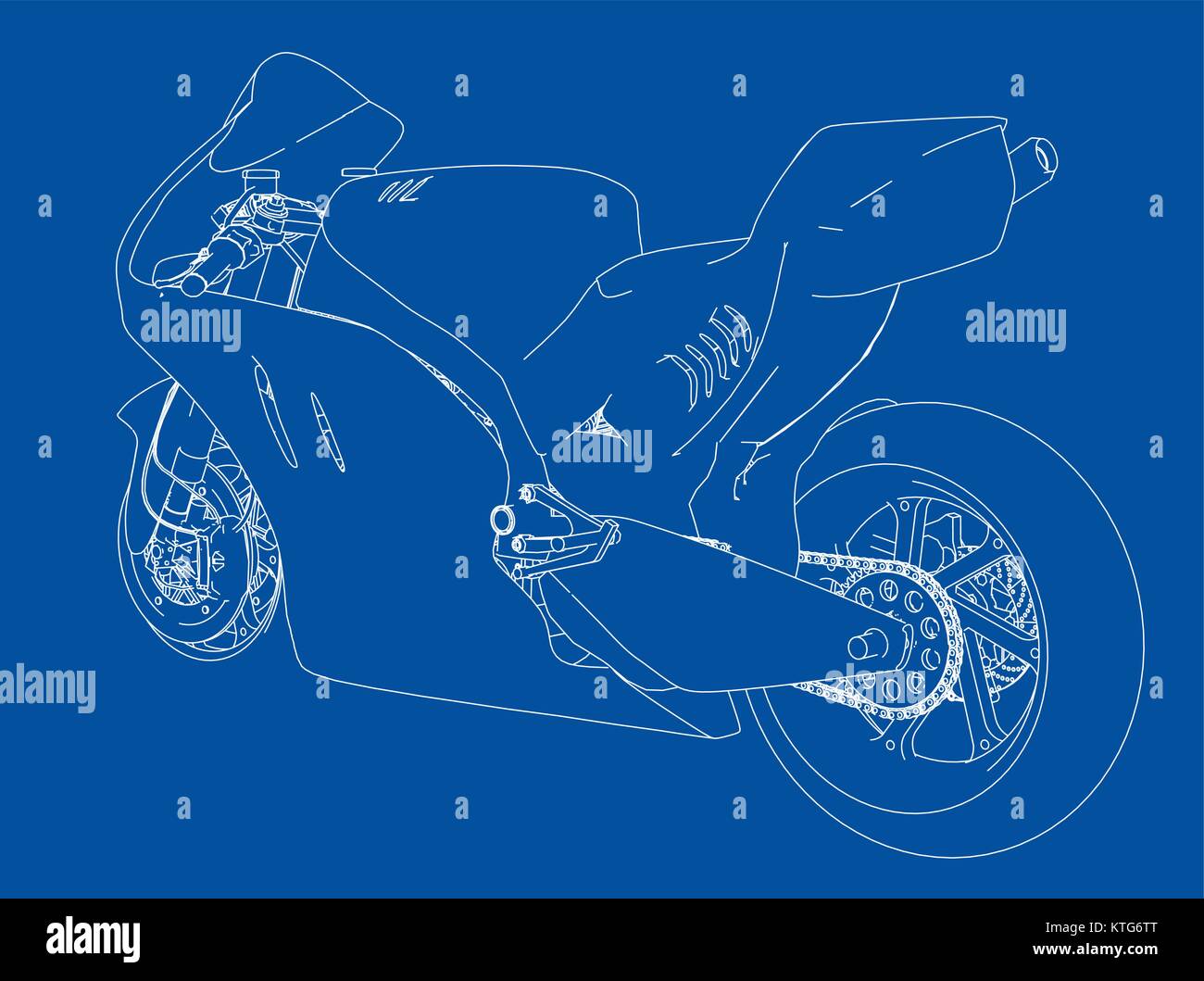 Croquis de moto. Vector Image Vectorielle Stock - Alamy