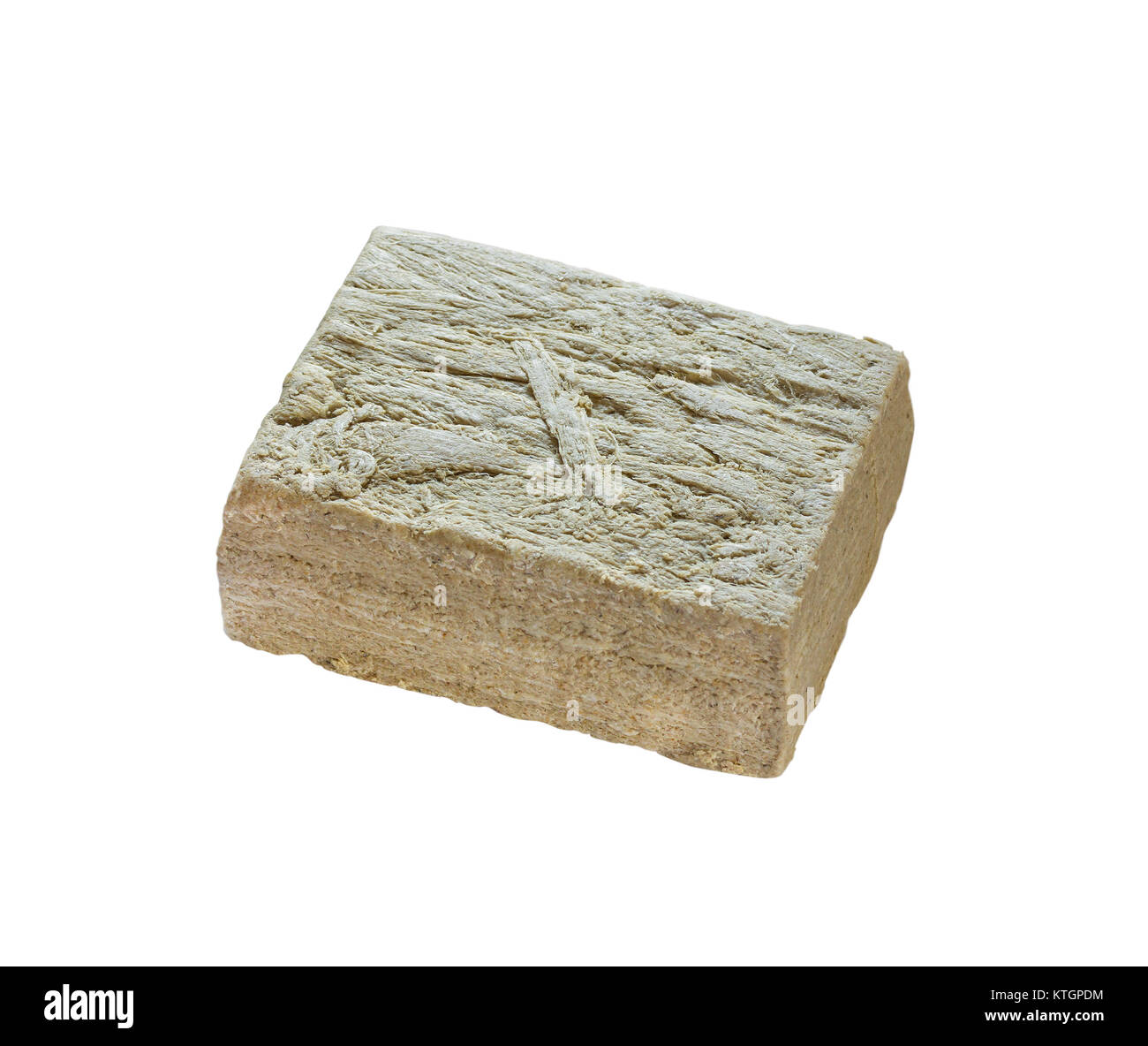 Briquette de halva sucré tournesol libre isolé sur fond blanc Banque D'Images