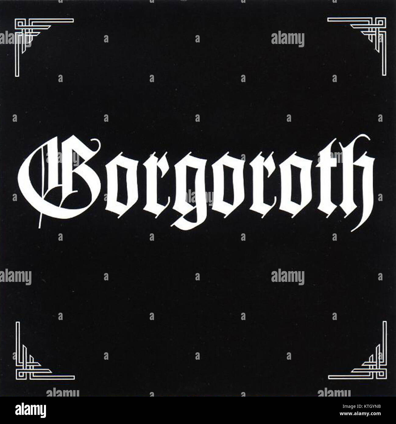La couverture de l'album Pentagram de Gorgoroth présente une image frappante associée au genre black metal, mettant l'accent sur les thèmes de l'obscurité et de la rébellion. Il représente visuellement le style musical intense du groupe. Banque D'Images