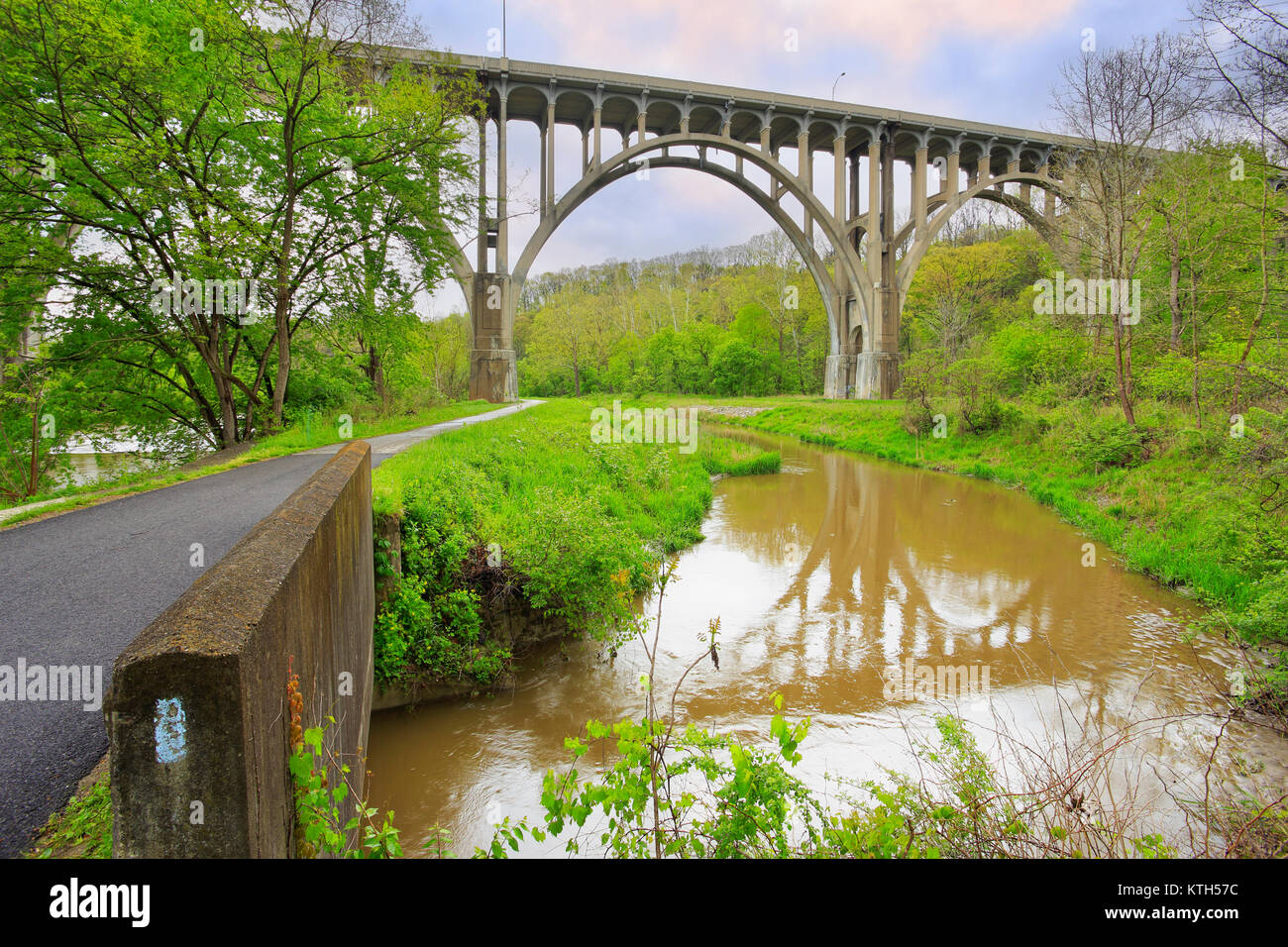 L'Ohio et du Canal Érié, Brecksvile, parc national de Cuyahoga Valley, Brecksville, Ohio, USA Banque D'Images