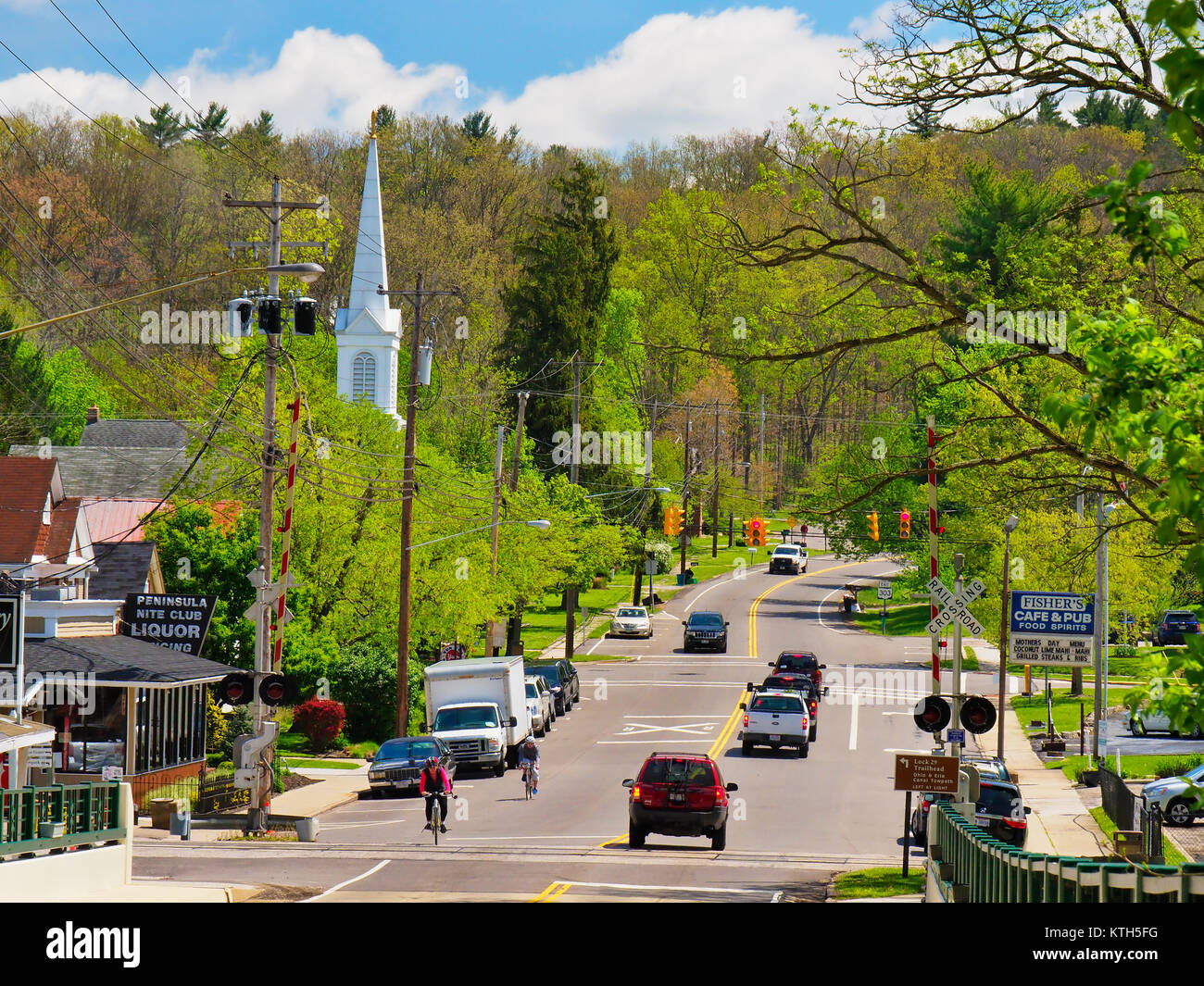 Centre-ville, Penninsula, parc national de Cuyahoga Valley, Brecksville, Ohio, USA Banque D'Images