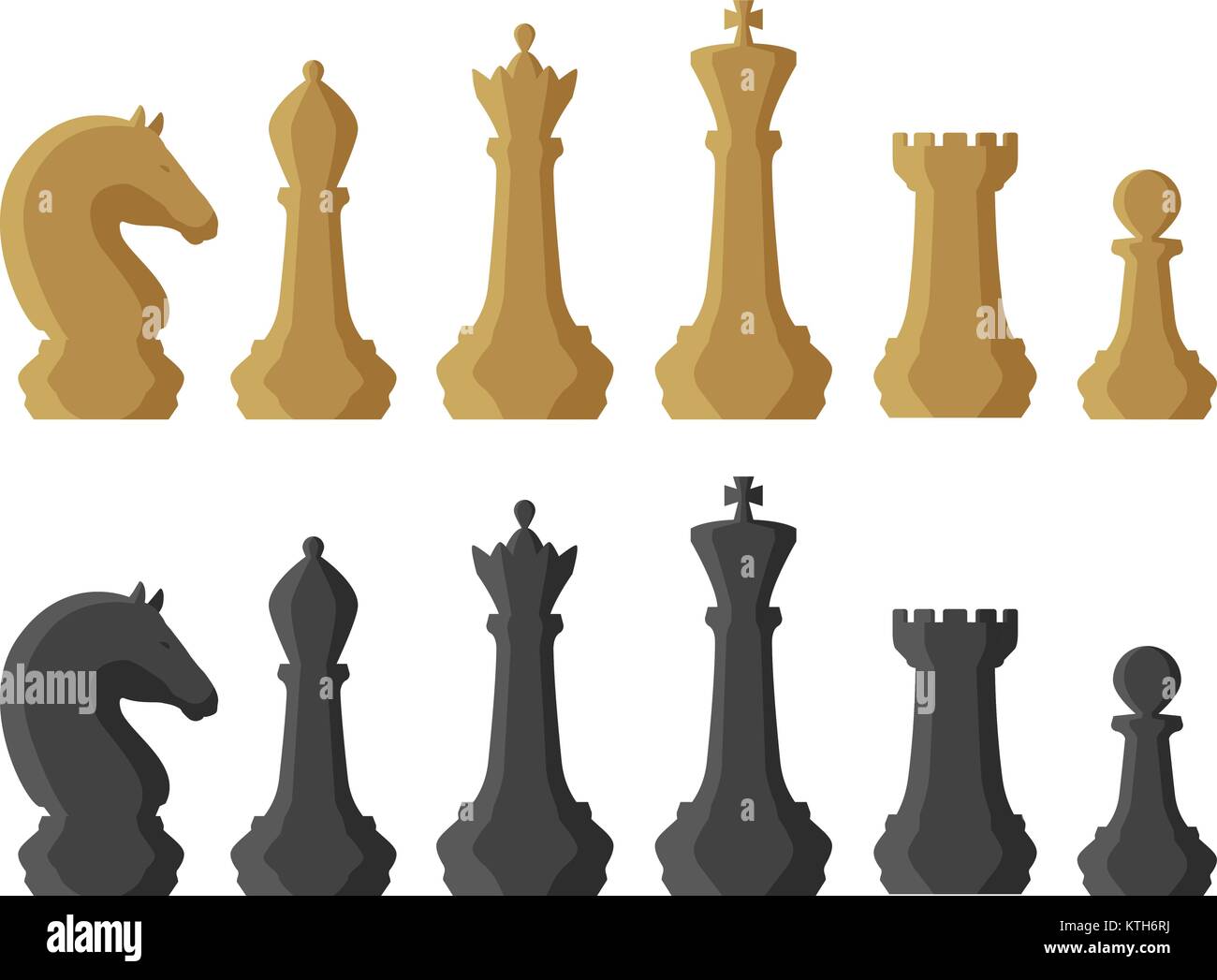 Pièces des échecs. Concept de jeu. Vector illustration Illustration de Vecteur