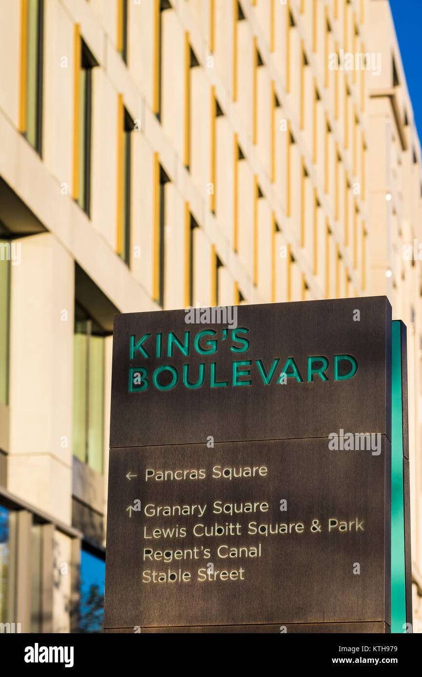 La régénération urbaine des friches industrielles à King's Cross, quartier de Camden, Londres, Angleterre, Royaume-Uni Banque D'Images