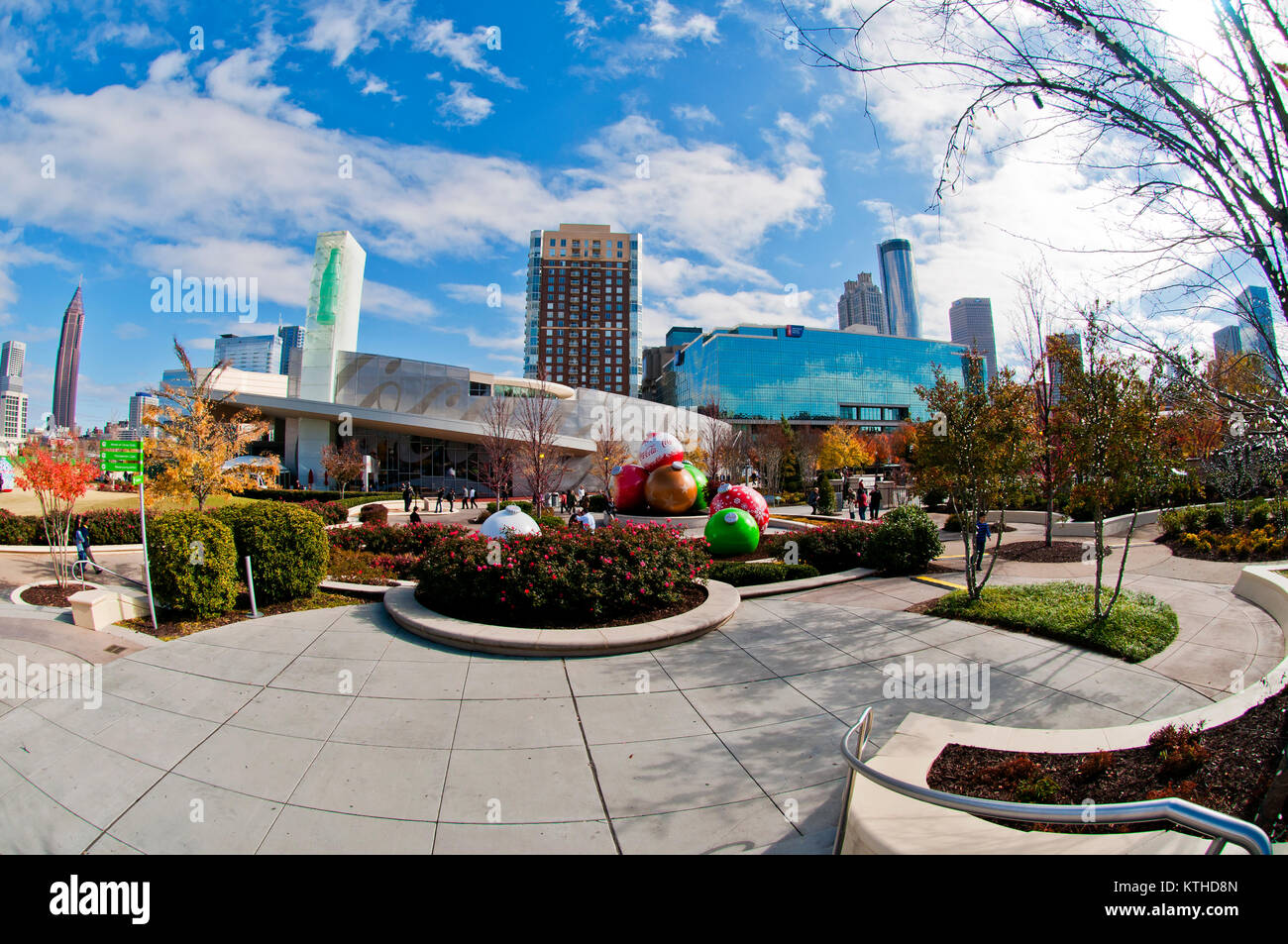 Pemberton place, accueil de word Coca-Cola et Aquarium de Géorgie à Atlanta, Géorgie, USA Banque D'Images