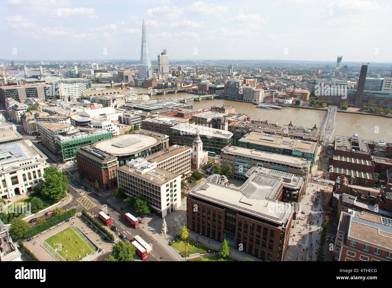 La vue du haut de la Cathédrale St Paul à Londres, en Angleterre. Banque D'Images