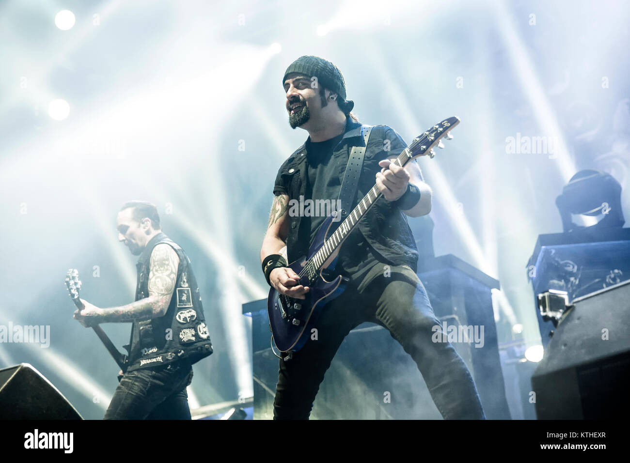 Le groupe de hard-rock danois Volbeat effectue un concert live à Oslo Spektrum. Ici le guitariste Rob Caggiano est vu sur scène. La Norvège, 26/10 2016. Banque D'Images