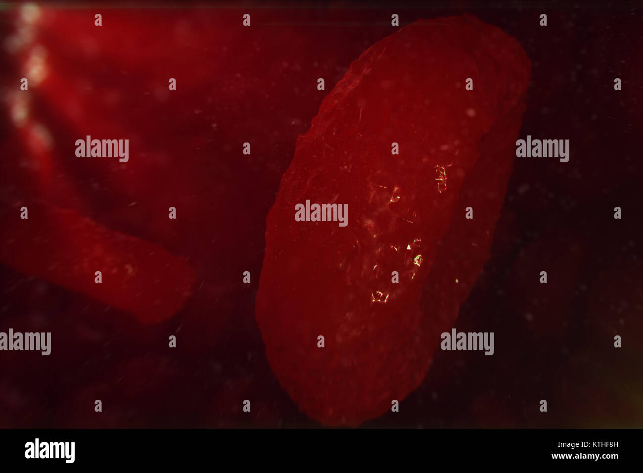 Illustration 3D dans les cellules rouges du sang d'idées. Les globules rouges en débit navire. médecine concept de soins de santé. Banque D'Images
