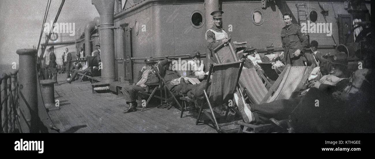 La Nouvelle-Zélande sur les soldats de troupes allant à la Première Guerre mondiale Banque D'Images