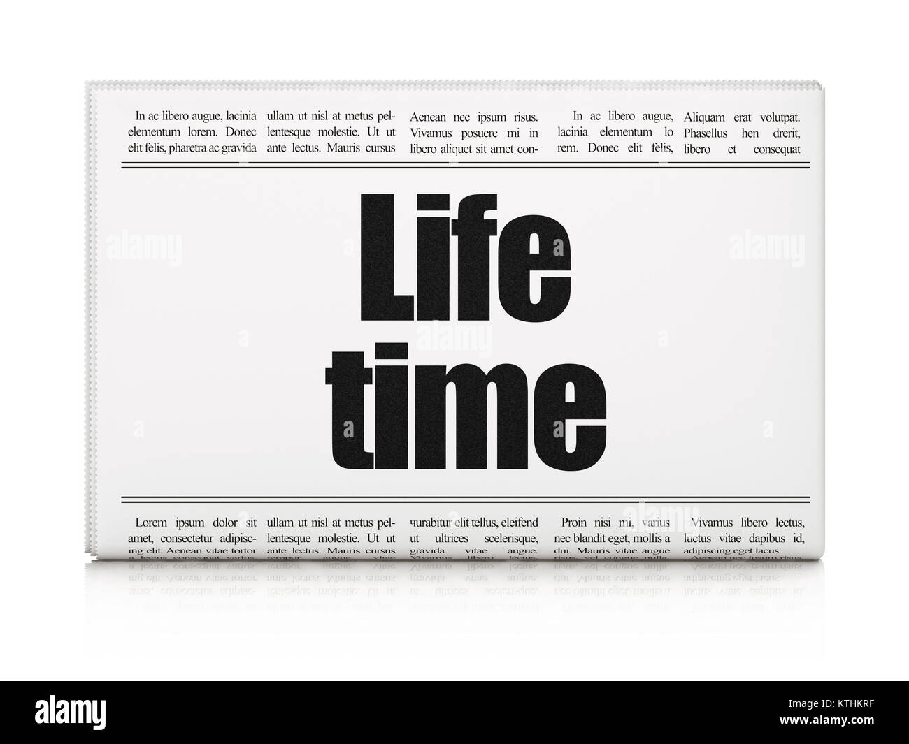 Timeline concept : gros titre de journal temps vie Banque D'Images