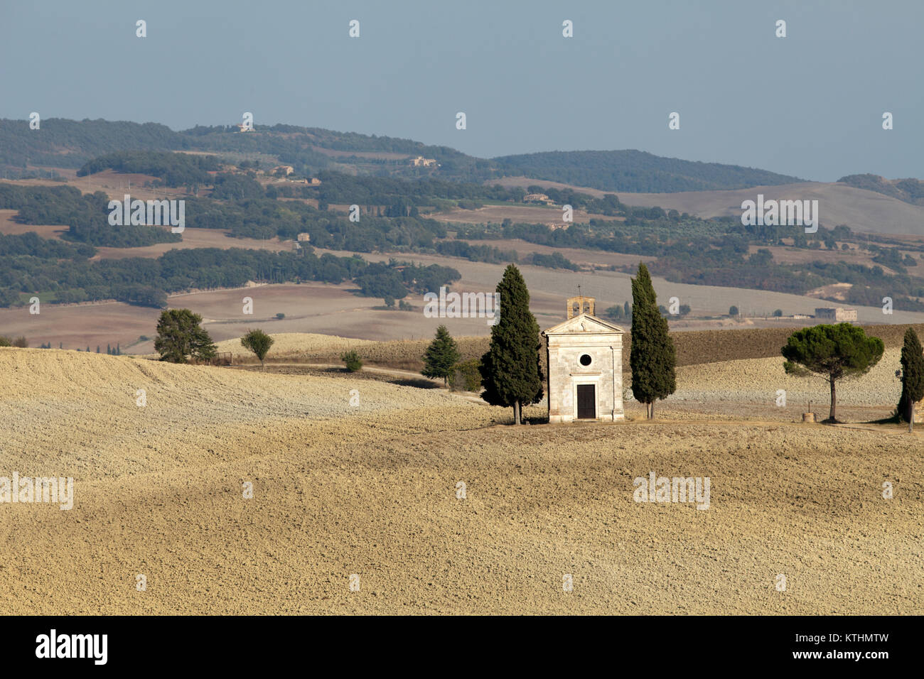 Cappella di Vitaleta , Val d'Orcia en Toscane Banque D'Images