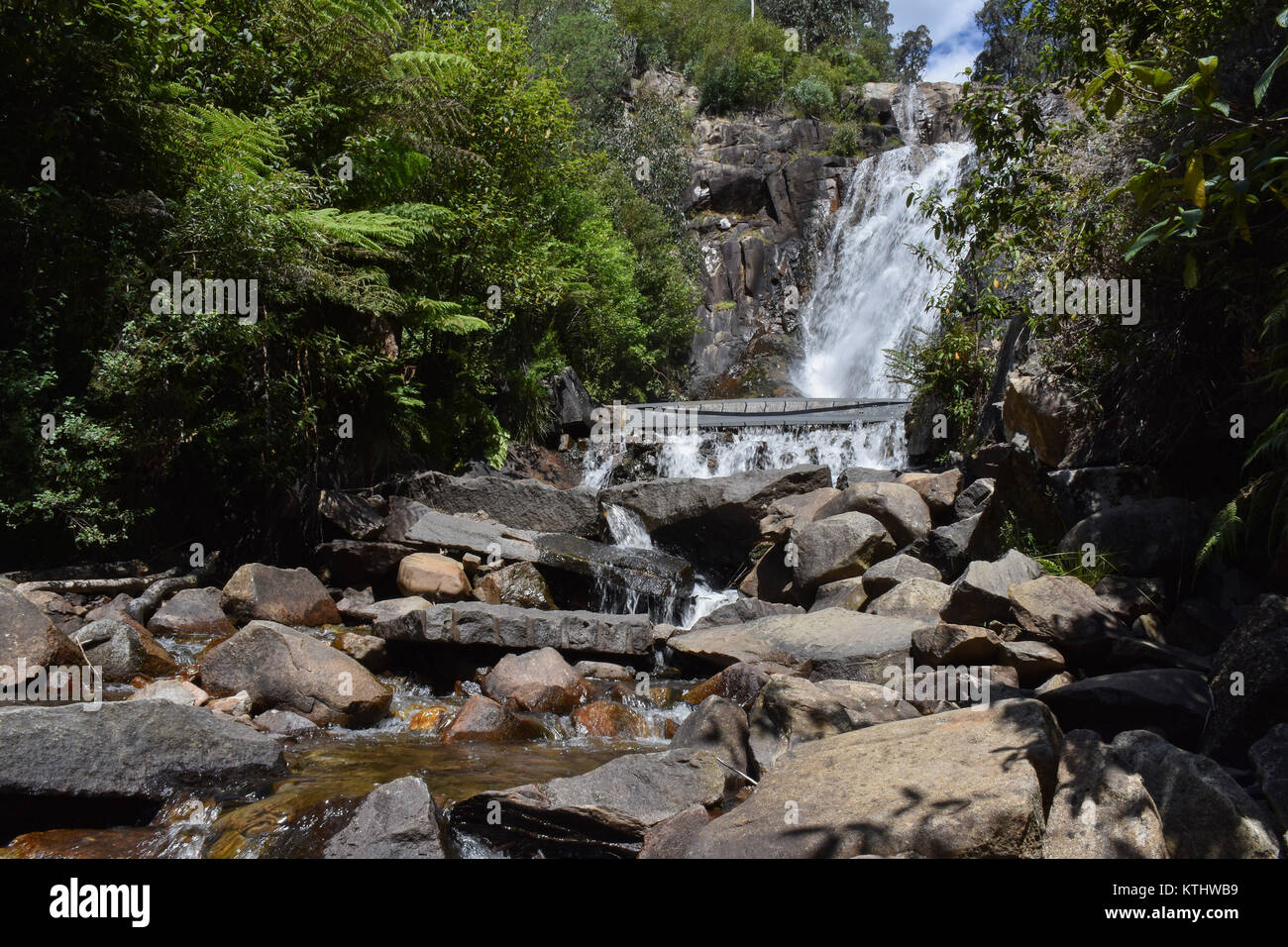 Melbourne, Australie. Déc 26, 2017. Une belle vue de Steavenson Falls à Victoria.Les chutes sont l'un des plus hauts à Victoria, avec cinq cascades, une descente totale de 122 mètres (400 ft). Credit : Mirza M. Hassan/Pacific Press/Alamy Live News Banque D'Images