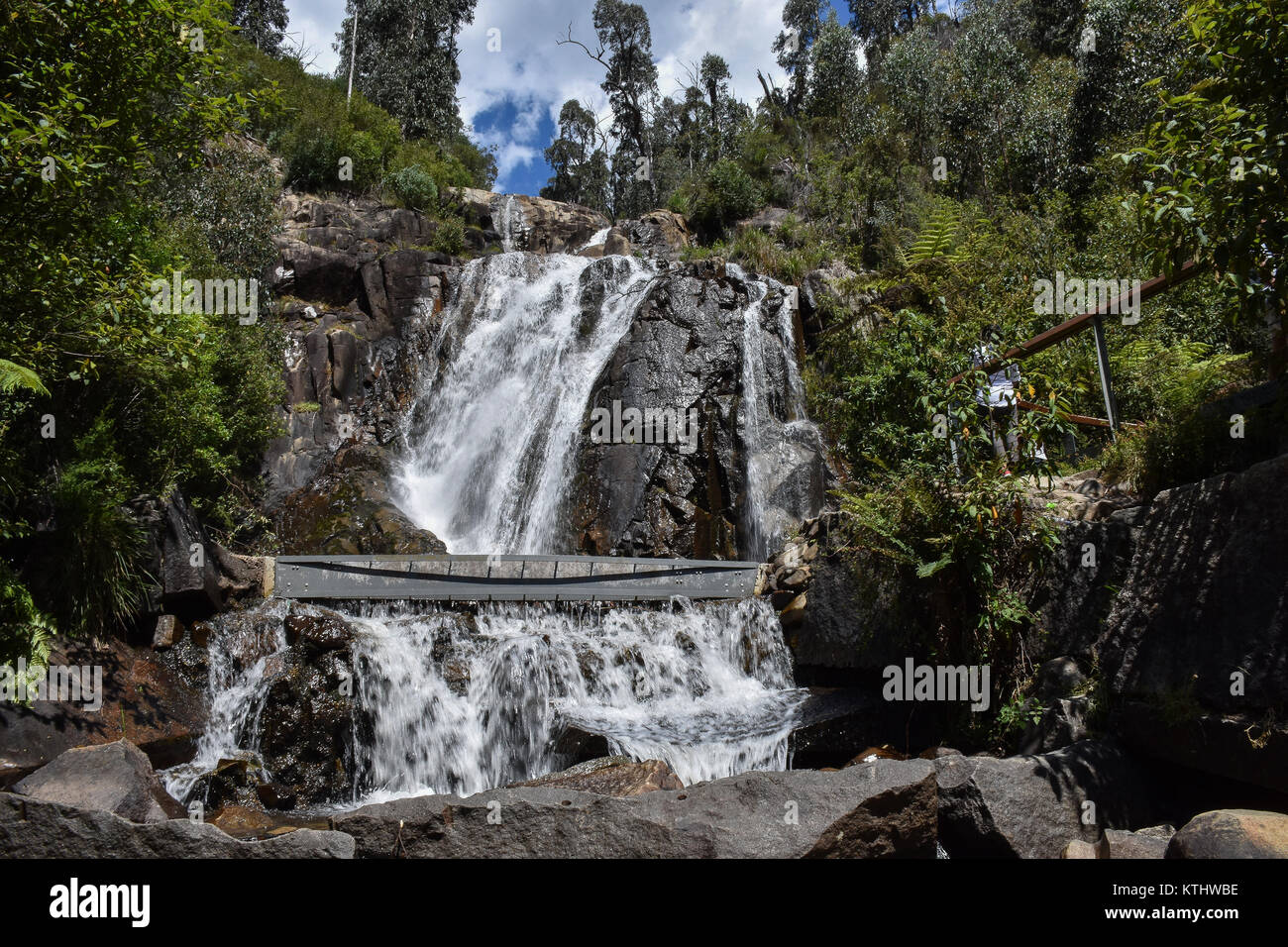 Melbourne, Australie. Déc 26, 2017. Une belle vue de Steavenson Falls à Victoria.Les chutes sont l'un des plus hauts à Victoria, avec cinq cascades, une descente totale de 122 mètres (400 ft). Credit : Mirza M. Hassan/Pacific Press/Alamy Live News Banque D'Images