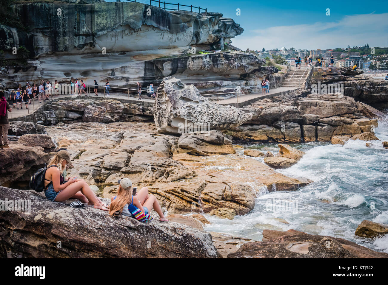 Bondi à Coogee promenade côtière à Sydney Banque D'Images