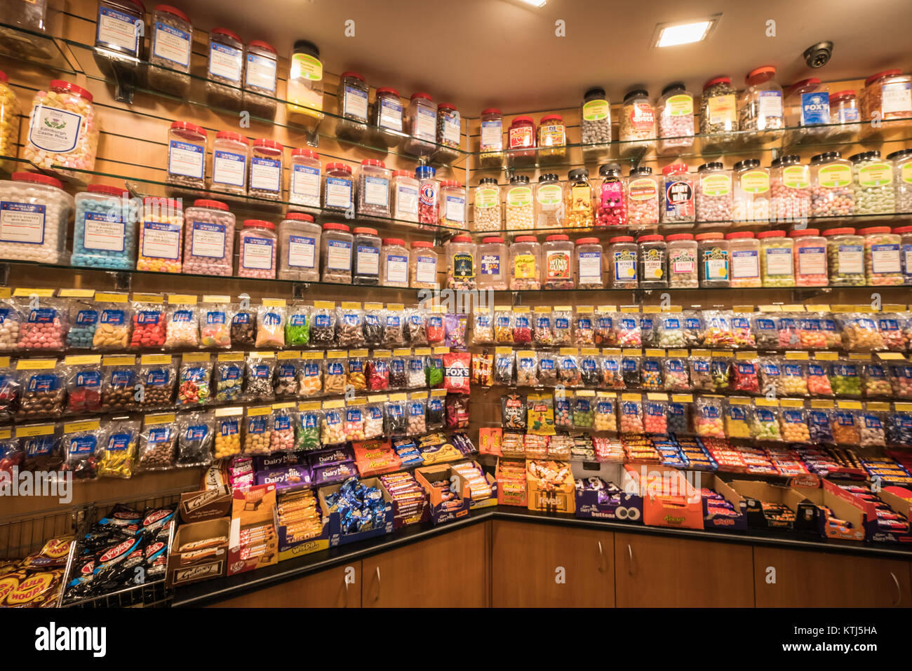 Snack-britannique candy store Banque D'Images