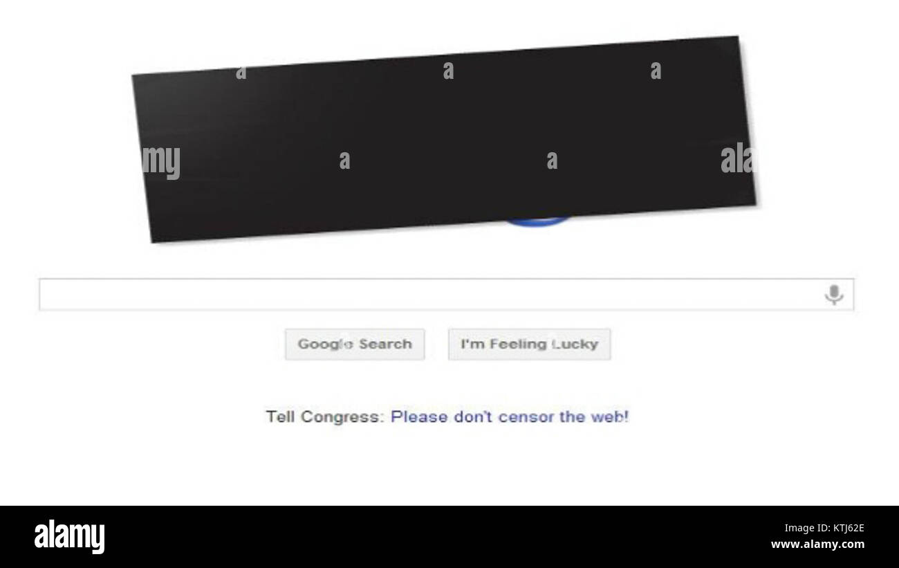 Le doodle Google censuré Banque D'Images
