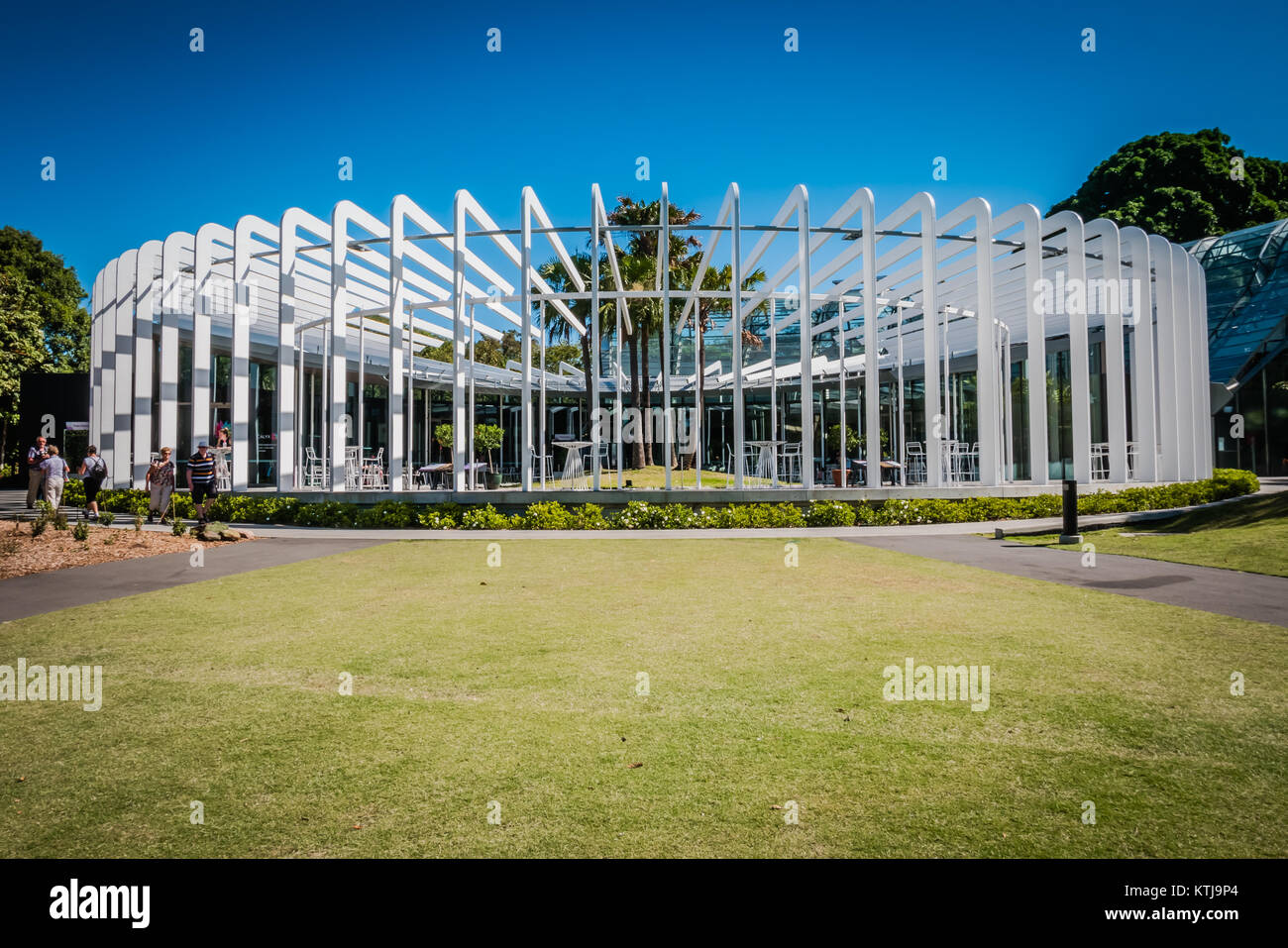 Bâtiment du calice à Sydney Royal Botanic garden Banque D'Images