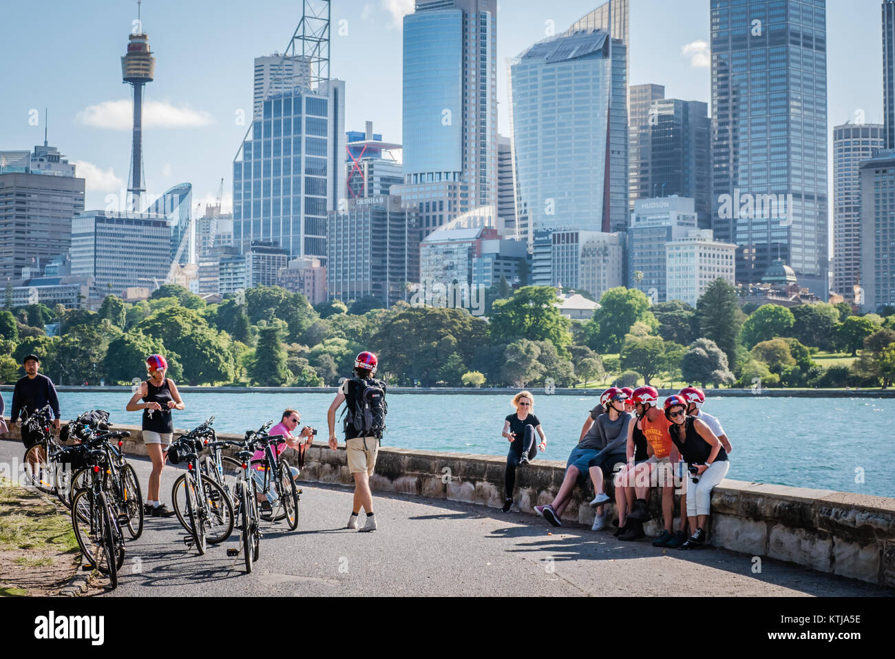 Les cyclistes à Sydney Banque D'Images
