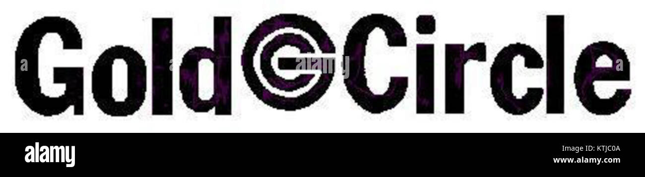 Le logo Gold Circle Black représente un design moderne et élégant associé à une marque ou un service haut de gamme. Le logo présente un cercle doré sur fond noir, symbolisant la sophistication, l'élégance et le luxe. Banque D'Images