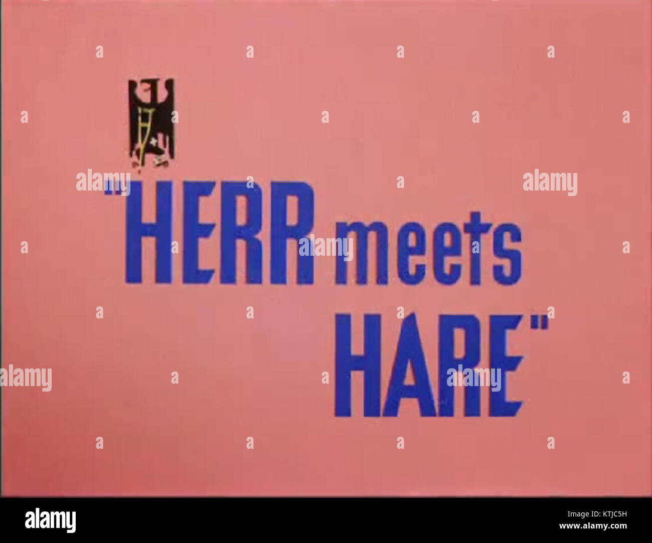 Herr Meets Hare est une référence à un court métrage d'animation classique de The Warner Bros Série Looney Tunes, mettant en vedette les personnages célèbres de Bugs Bunny et Elmer Fudd dans une poursuite comique. Banque D'Images