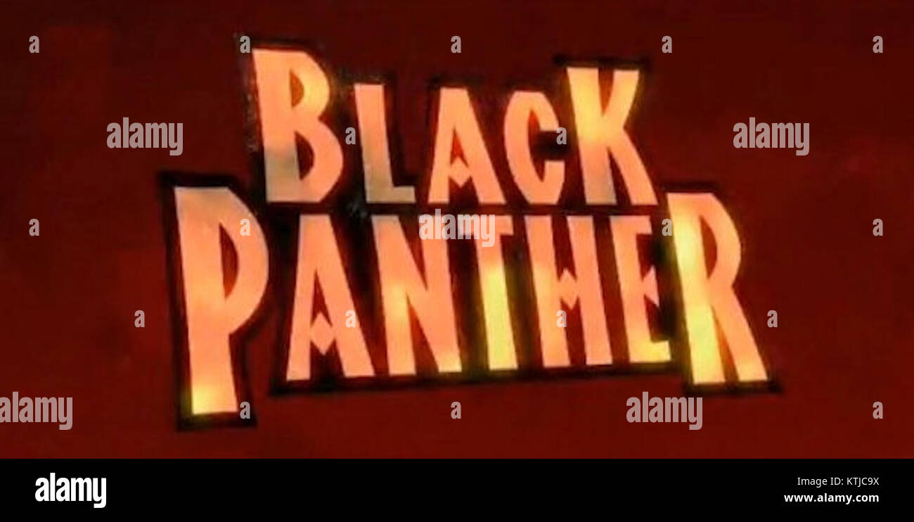 Le logo de la série animée « Black Panther » représente le personnage populaire de Marvel Comics, connu pour son rôle de super-héros et roi de la nation fictive de Wakanda. Le logo de la série animée résume le thème de l'émission, qui mêle action, aventure et héritage africain dans ses récits et visuels. Banque D'Images