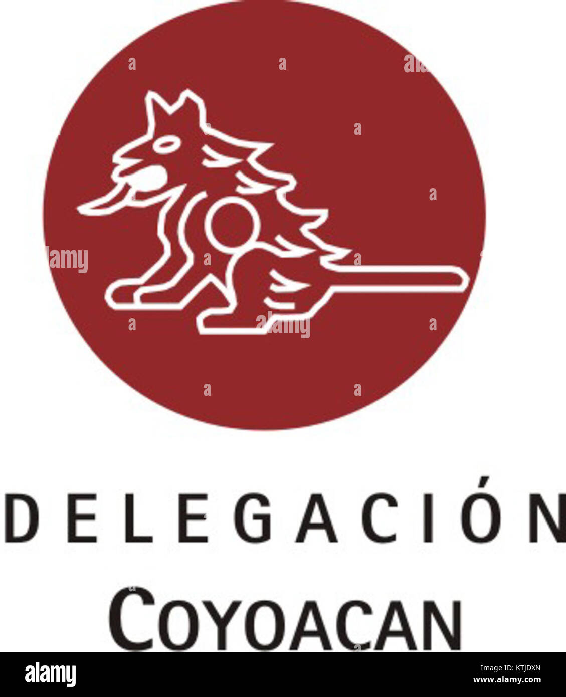 Coyotl est le mot nahuatl pour coyote, un animal originaire d'Amérique du Nord. Dans de nombreuses cultures indigènes, le coyote symbolise la ruse, l'adaptabilité et la survie. Banque D'Images
