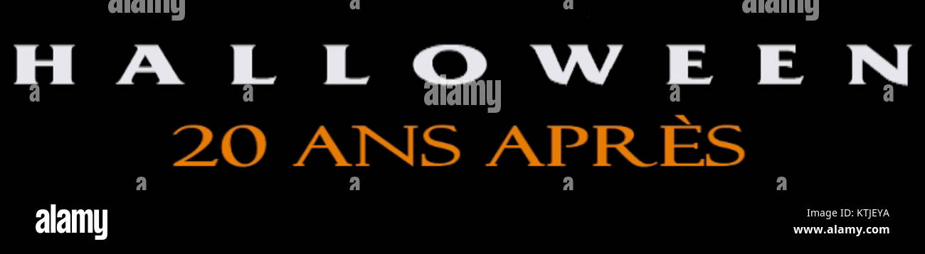Halloween H2O : 20 Years Later (1998) est un film slasher de la série Halloween. Il se concentre sur Laurie Strode, qui confronte son passé et son frère Michael Myers. Le film marque le retour de Jamie Lee Curtis dans le rôle de Laurie et sert de continuation de l'histoire originale d'Halloween, évitant les événements des suites précédentes. Banque D'Images